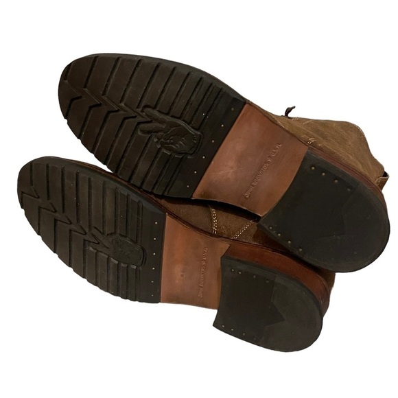 John Varvatos USA Men’s Suede Brown Leather Lace Up Mid Shaft Boots‎ Size 11.5 main image 8